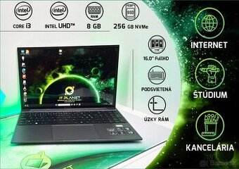💻 MEDION® AKOYA® - Elegantný NB s 16" IPS/i3/8G/256G