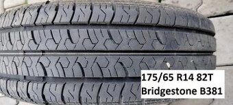Predám 1 letnú pneumatiku 175/65 R14 82T Bridgestone B381