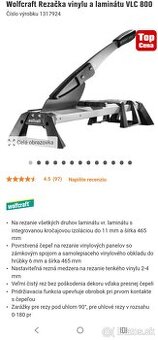 Rezačka na laminát a vinyl Wolfcraft VLC 800