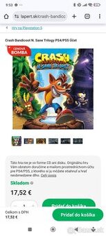 Crash Bandicoot N. Sane Trilogy PS4/PS5 Účet