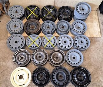 PLECH. DISKY PO 1 KUSE - ŠKODA, FIAT, PEUGEOT, FORD,RENAULT,