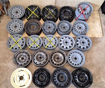 PLECH. DISKY PO 1 KUSE - ŠKODA, FIAT, PEUGEOT, FORD,RENAULT,