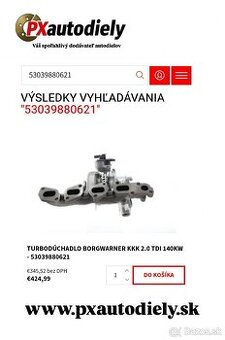 Turbo BorgWarner KKK 2.0 TDi -140kw