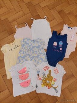 Balík 8 dievčenského oblečenia 74/80 9-12 mesiacov