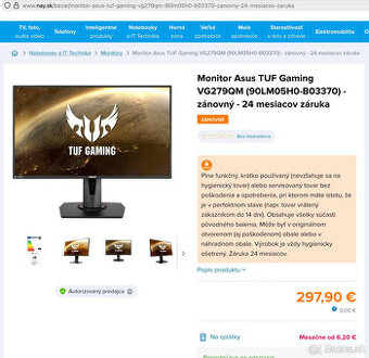 ASUS TUF Gaming VG279QM – 27" 280Hz