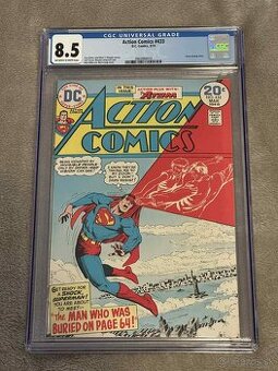 ACTION COMICS #433 SUPERMAN ATOM 1974 CGC8.5