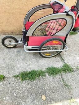 Vozík za bicykel, alebo na behanie pre dve deti