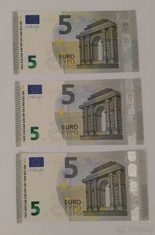5 euro bankovky 2013 UNC trio set