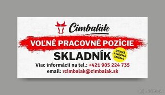 Firma CIMBALAK s.r.o. hľadá zodpovedných skladníkov