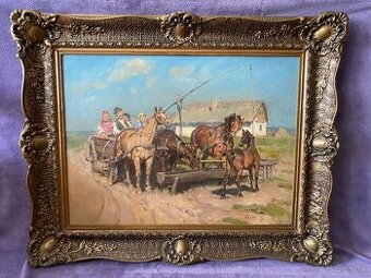 Obrazy,olejomalby od J.Viski.