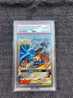 Pokemon karta Reshiram & Charizard tag team GX 20 PSA 10