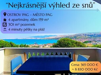 Apartmánový dom na predaj – ostrov Pag, Chorvátsko