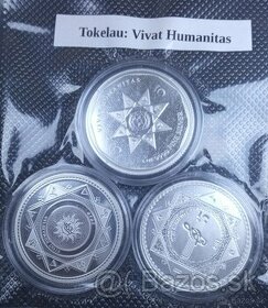 Striebro Tokelau Vivat Humanitas 3 rocniky: 2020-2022 3x1 oz