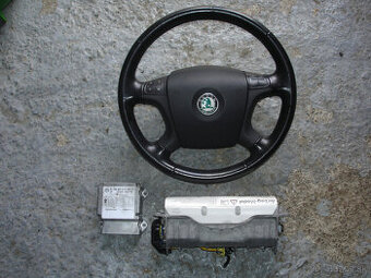 airbag, pas, volant, interier, škoda octavia II