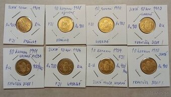 Predám hľadané zlaté mince 10 koruny František Jozef I