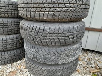 Jazdené zimné pneu 13 obuté na diskoch 5x100