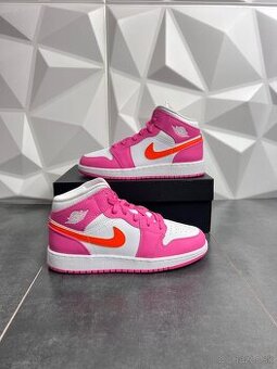 Nike Air Jordan 1 Mid Pinksicle Safety Orange - 1
