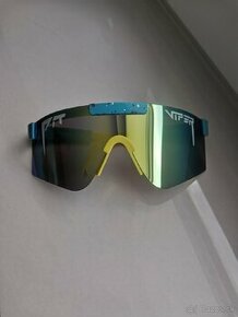 Športové slnečné okuliare Pit Viper (modro-žlté)