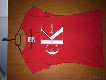 NOVÉ CALVIN KLEIN Red damske tricko S
