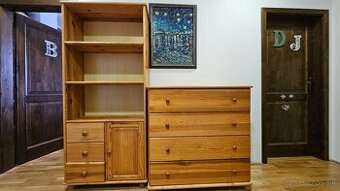 Predám skriňu a komodu borovicový masív