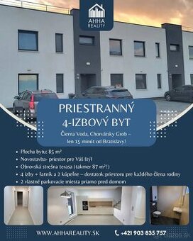 Štvorizbový byt na predaj- (Len 15 minút od Bratislavy) - 1