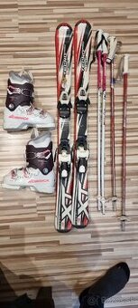 Predám detské lyžiarky + lyže + palice + prilba