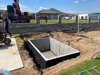 Betonové nádrže na septik a dažďovú vodu 