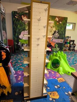 Kovová obojstranná polička na kolieskach výška 185