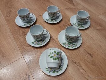 Porcelánová kávová sada - šálky + podšálky