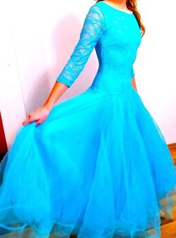 NOVÉ tanečné/spoločenské šaty STUŽKOVÁ/štandart. tance XS-S