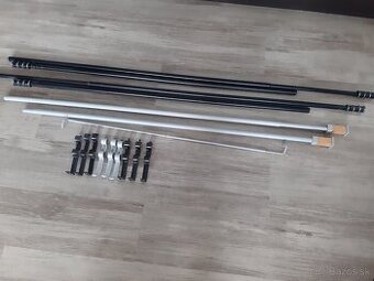 Záclonové tyče 3ks, 120-210 cm