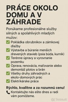 Práca okolo domu (Dunajska Streda a okolie)