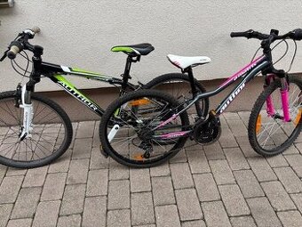 2 detske/junior bicykle velkost 24