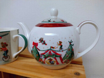 keramicka súprava vianocne motívy kanvica a šálka