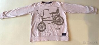 Béžová mikina s bicyklom 7-8 rok, 128 cm