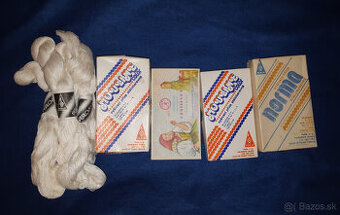 Vysokokvalitné vyšívacie priadze, biele