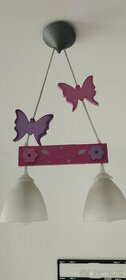 Detský luster - ružové motýle - 1