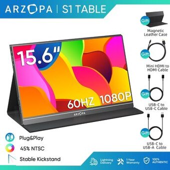 Arzopa S1 Table Portable Laptop Monitor | 15.6'' FHD 1080P