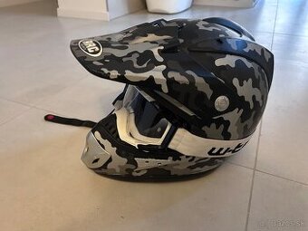 Motokrosová prilba s okuliarmi