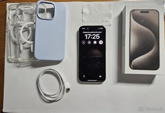 iPhone 15 Pro 128 GB Natural titan (perfektný stav)