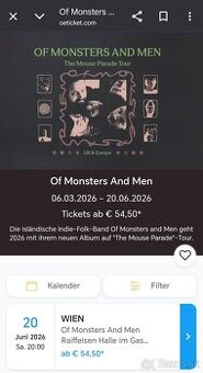 Of Monsters and Men - Viedeň 20.6.2026