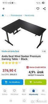 Anda Seat Wind Seeker Premium Gaming Table – Black