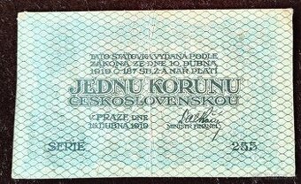 BANKOVKA : 1 KORUNA 1919