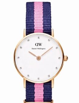 Daniel Wellington Rose Gold 26 mm – Winchester Blue/Pink NAT