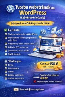 🌐 Tvorba webstránok na WordPress (šablónové riešenie)