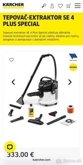 Tepovač/Extraktor SE 4 PLUS SPECIAL karcher