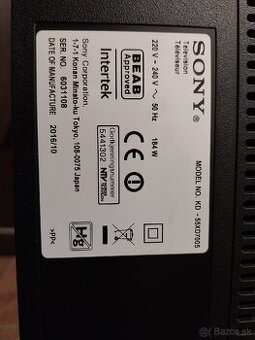 Predam Vadny smart TV SONY Bravia uhl 139cm