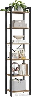 VASAGLE stojaci regál, 6-poschodový –rustic brown/black,novy