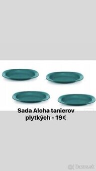 Sada 4ks plochých tanierov Aloha