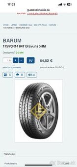 Nové letné pneumatiky R14